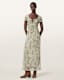 Gabby Floral Print Mesh Maxi Dress