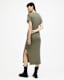 Natalie Slim Fit Gathered Midi Dress