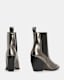 Ria Snakeskin Effect Leather Boots