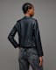 Balfern Belted Hem Leather Biker Jacket