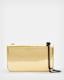 Ludivine Metallic Leather Crossbody Wallet