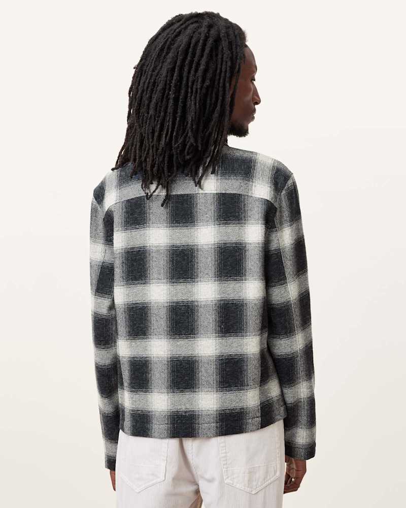 Ellis Checked Embroidered Zip Up Jacket