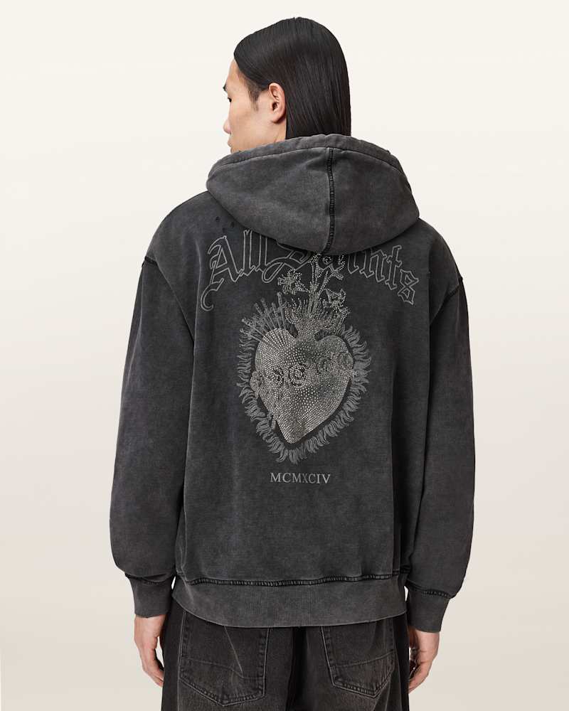 Sabbath Embellished Cropped Hoodie