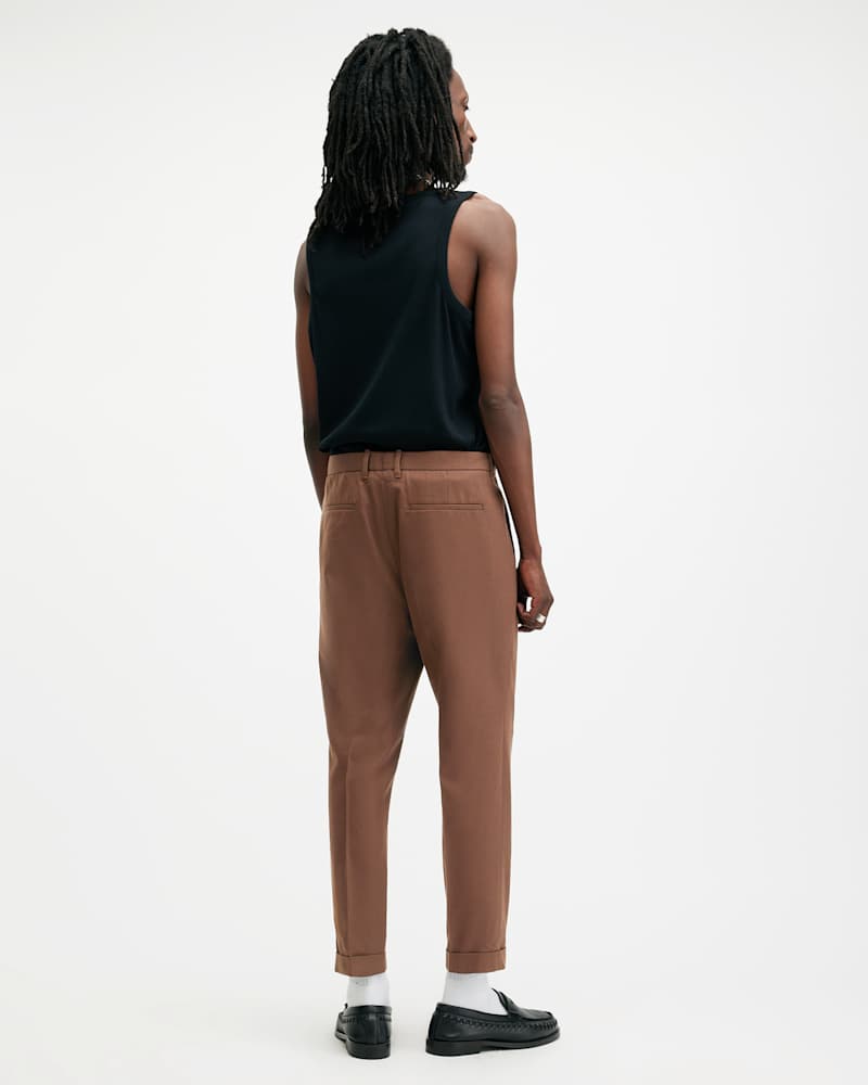 Tallis Slim Fit Cropped Tapered Trousers