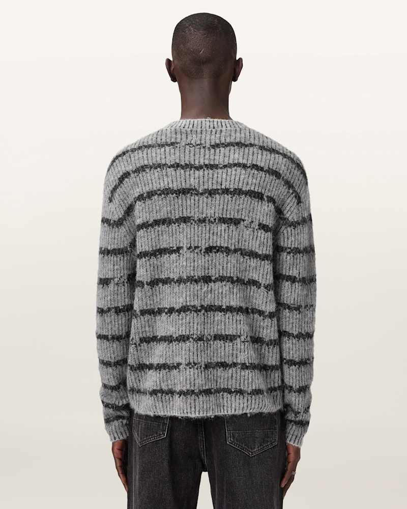 Dissolved Crew Neck Striped Jumper