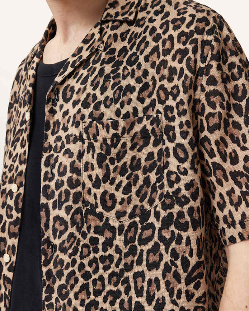 Leopardone Linen Blend Shirt