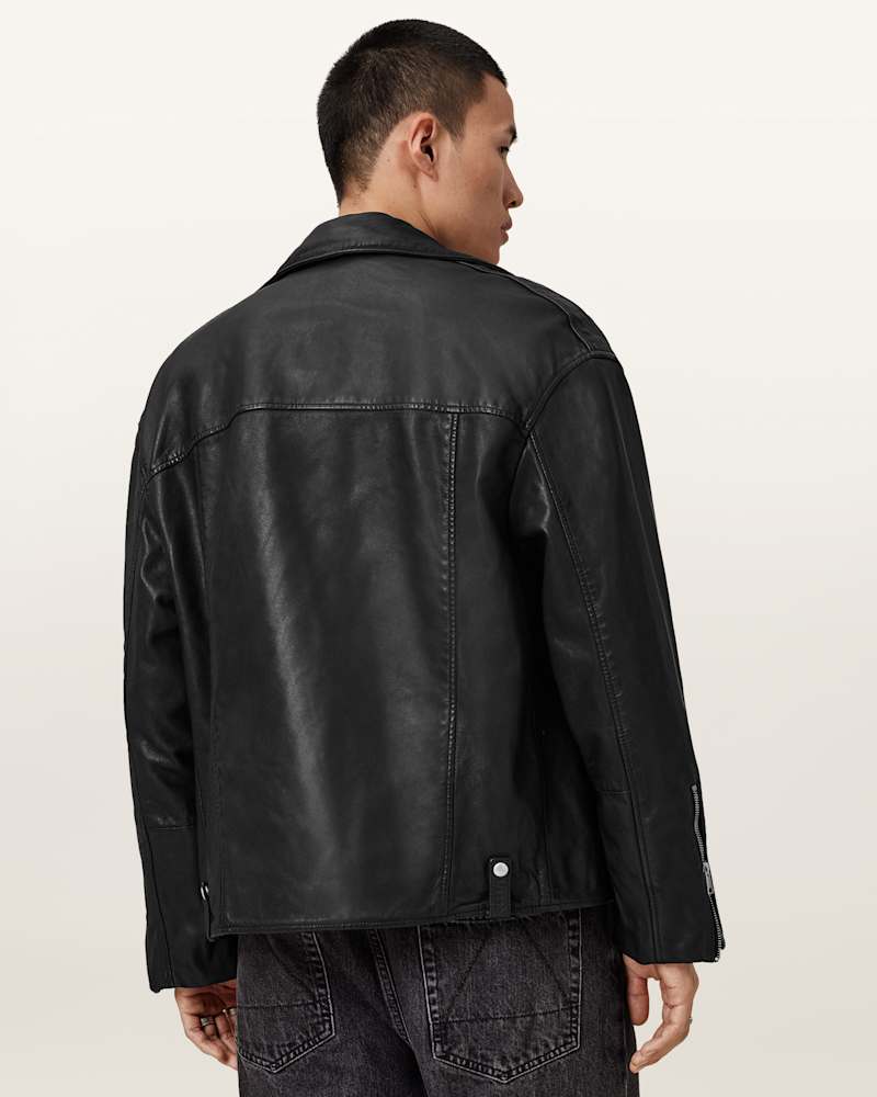 Bradford Oversized Leather Biker Jacket