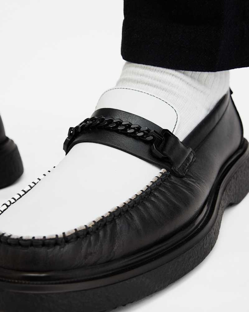 Gibbs Leather Chain Loafers Shoes