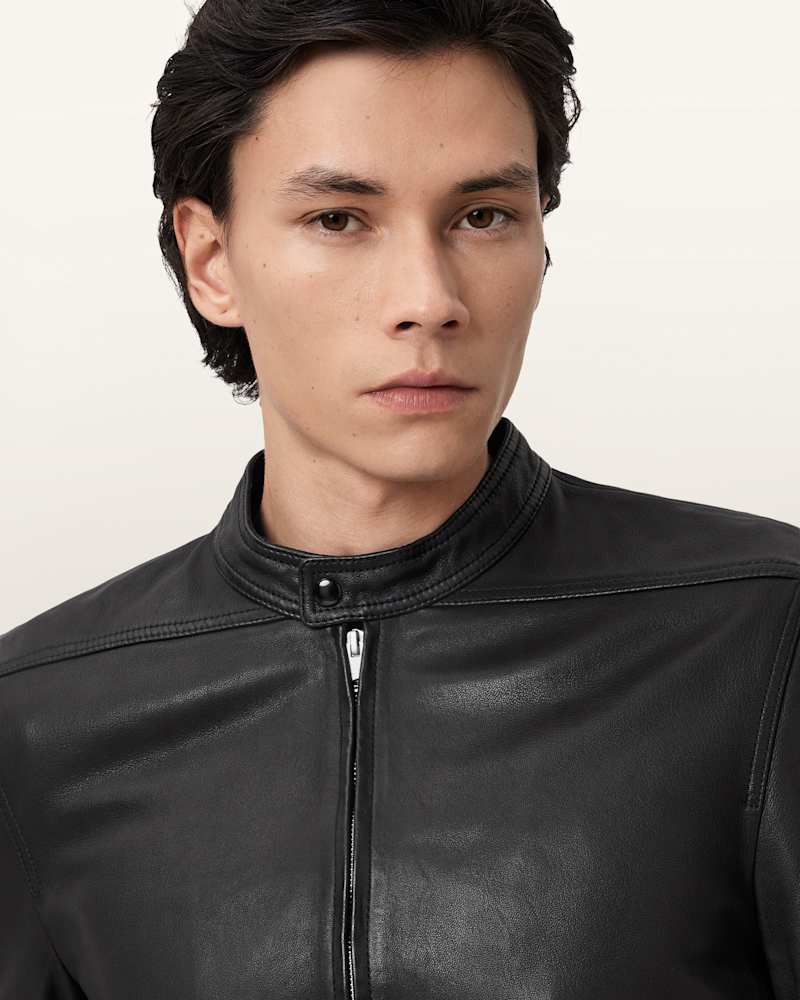 Holt Slim Fit Leather Jacket