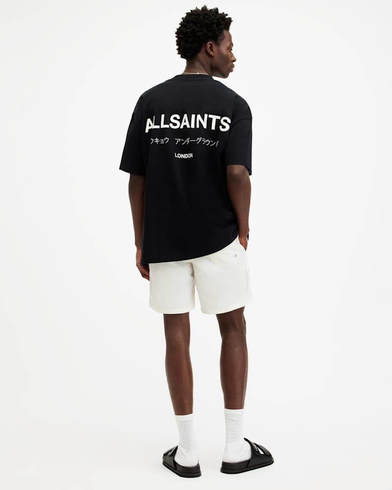 Underground Elastic Waist Logo Swim Shorts