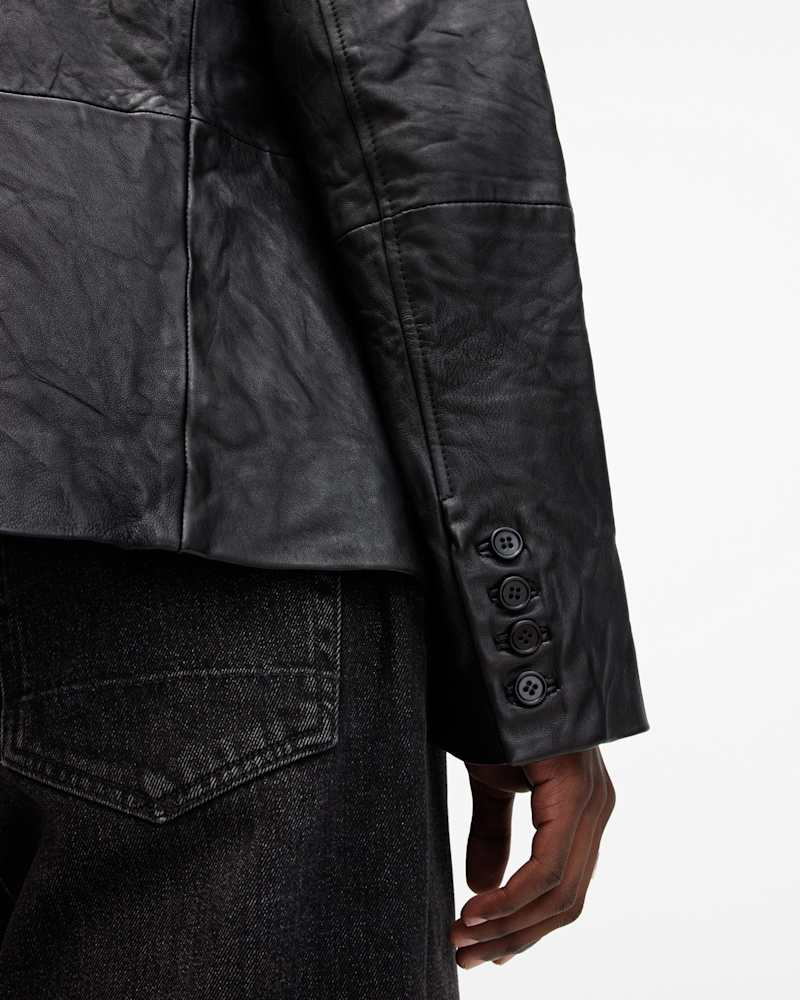 Andrius Leather Blazer