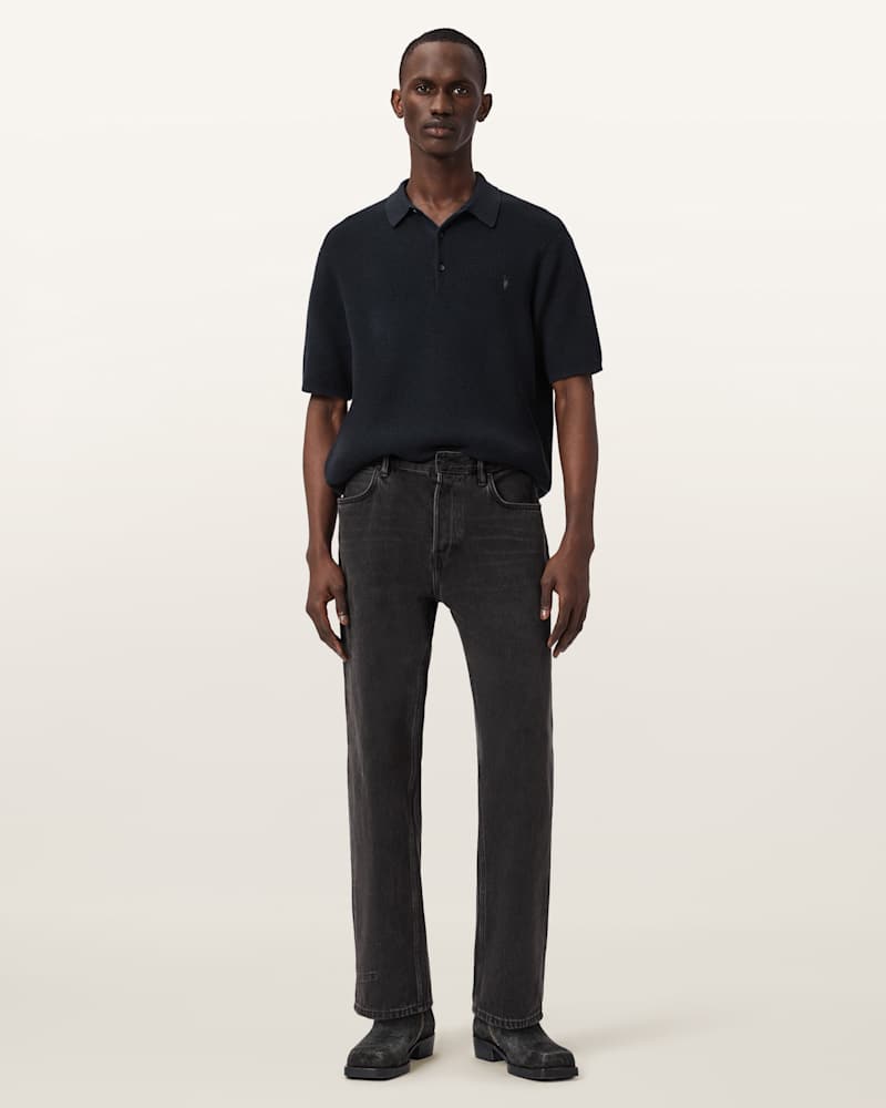 Aspen Waffle Texture Ramskull Polo Shirt