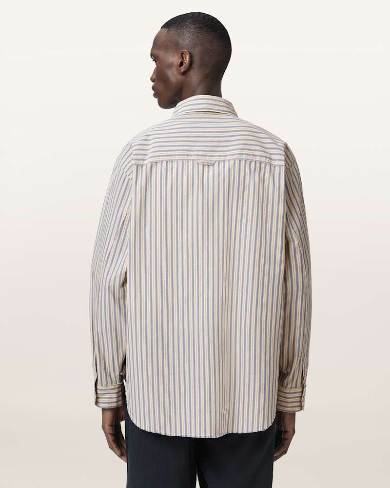 Roma Oversized Long Sleeve Striped Shirt