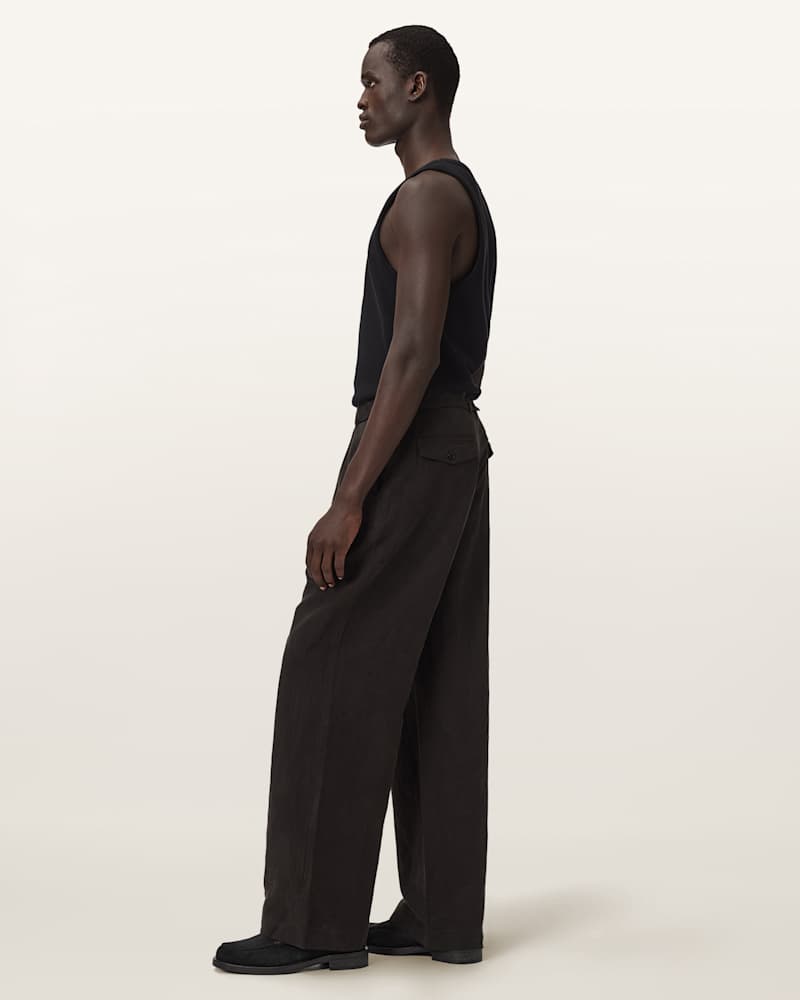 Marko Relaxed Fit Linen Blend Trousers