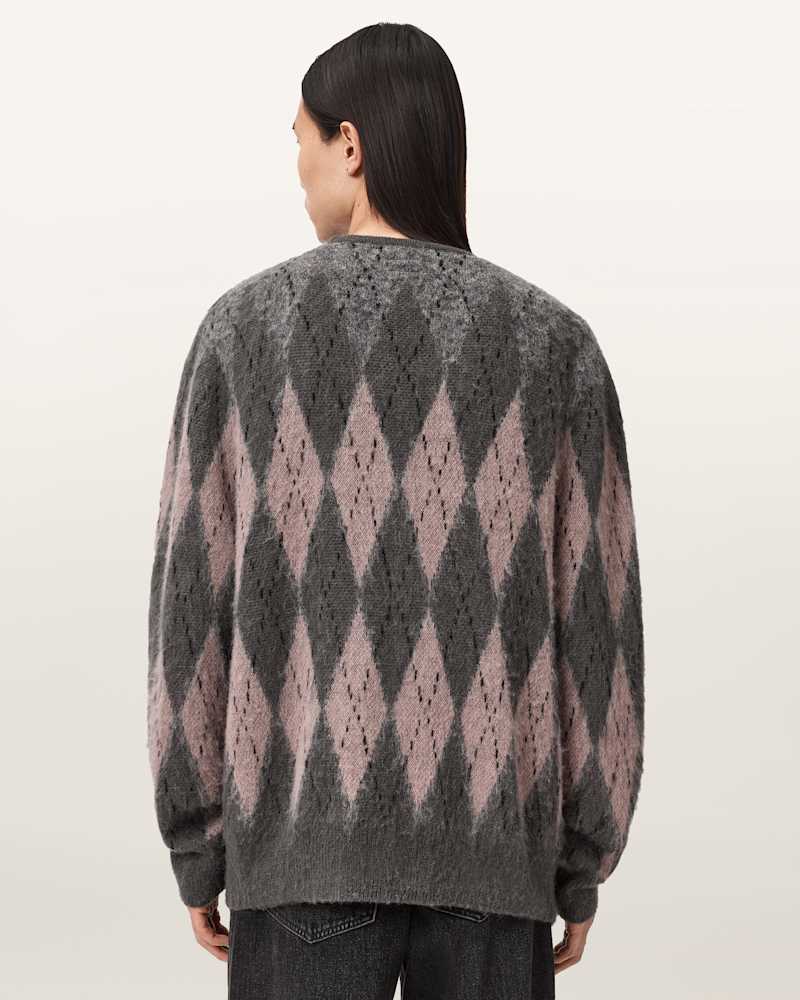 Andre Argyle Jacquard Cardigan