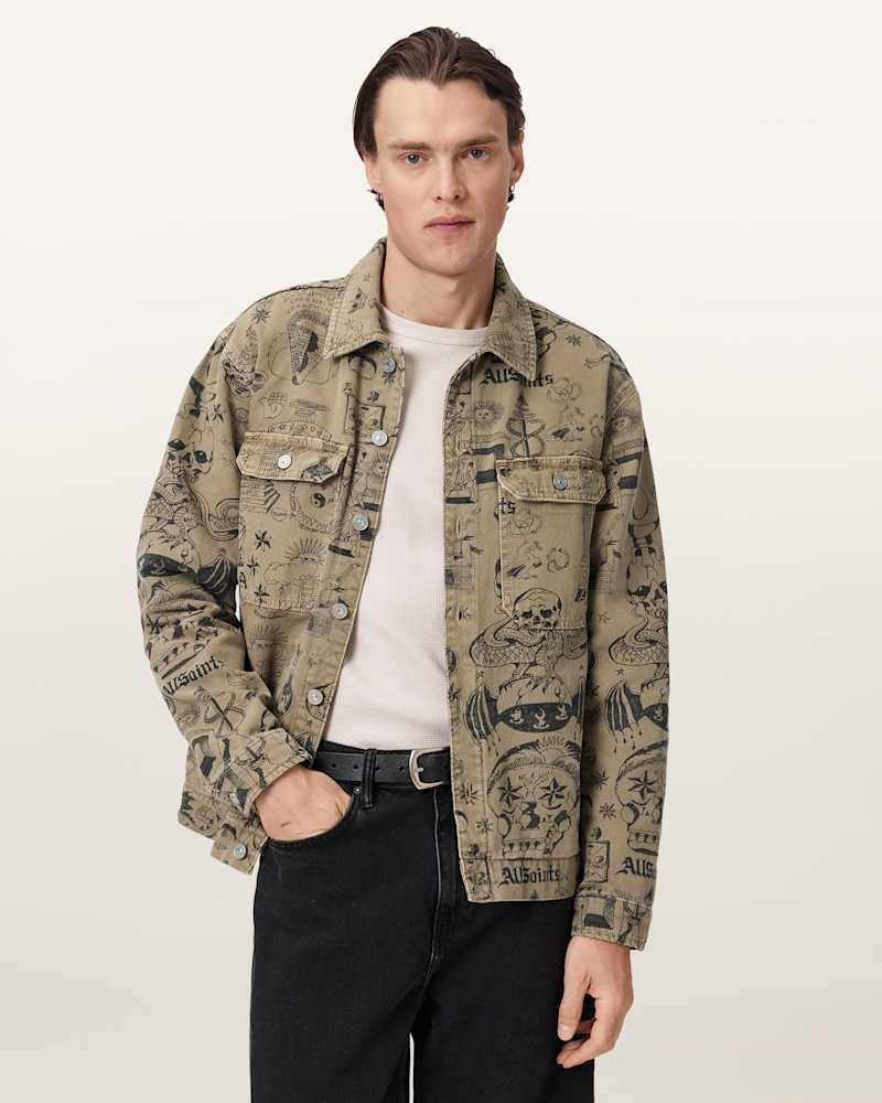 Sherb Printed Canvas Shacket