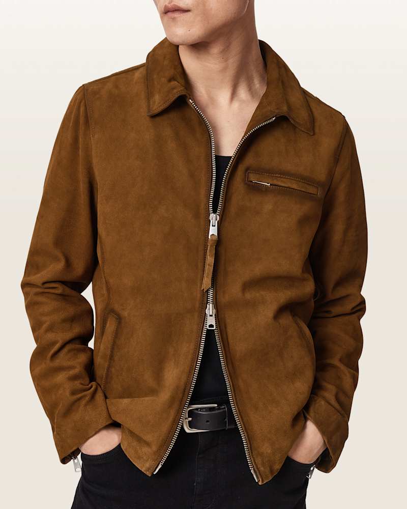 Ashwood Long Sleeve Suede Jacket