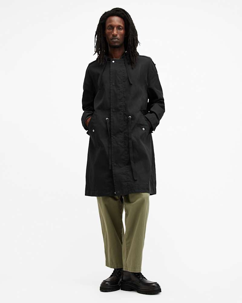 Birdman Hooded Oversized Parka Coat
