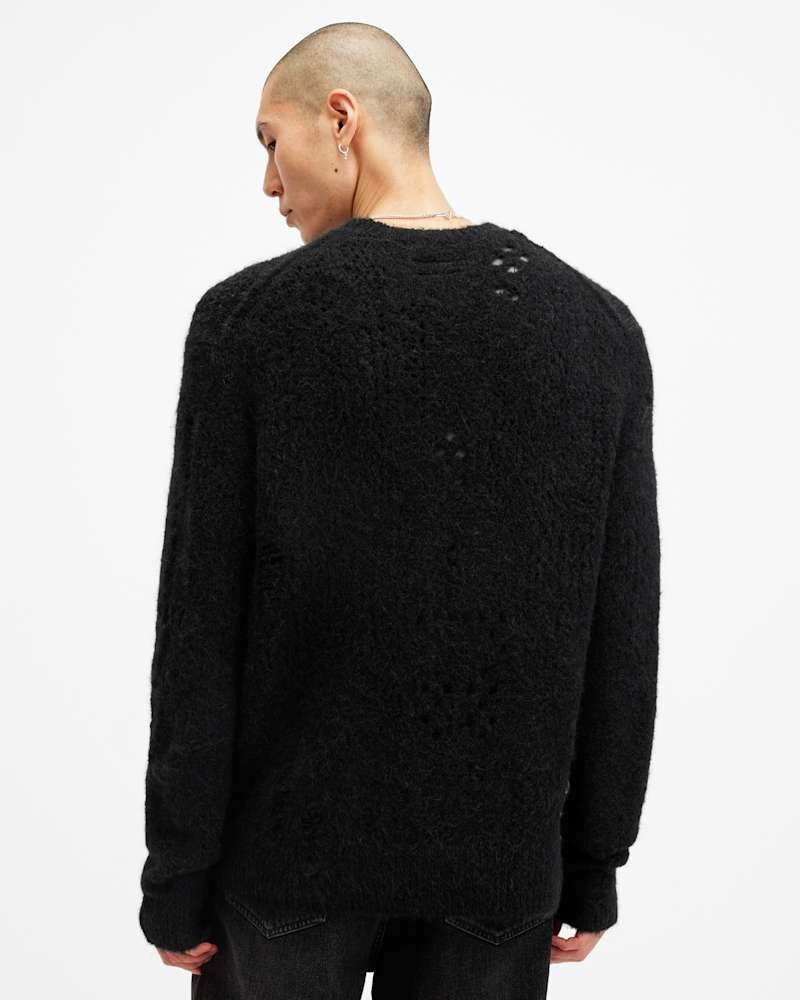 Hadwin Distressed Crew Neck Jumper