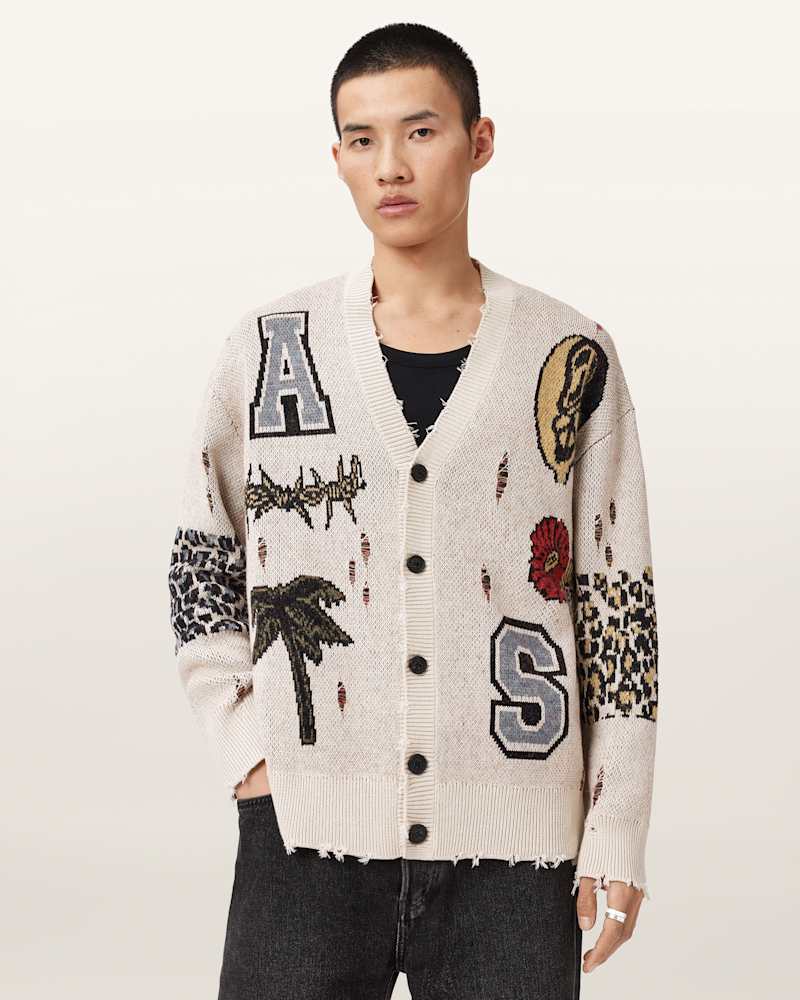 Foxx Jacquard Oversized Cardigan