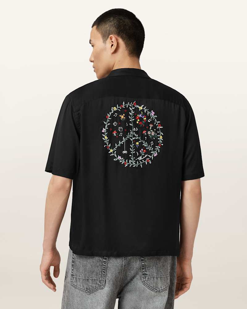 Fungi Embroidered Short Sleeve Shirt