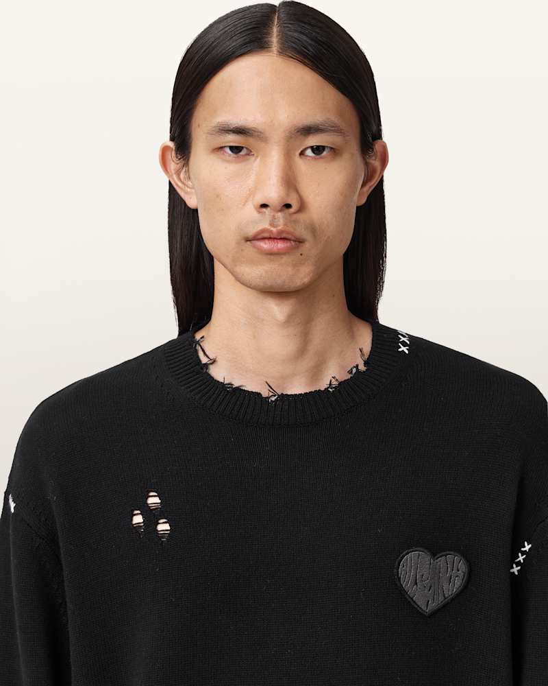 Theo Distressed Embroidered Jumper