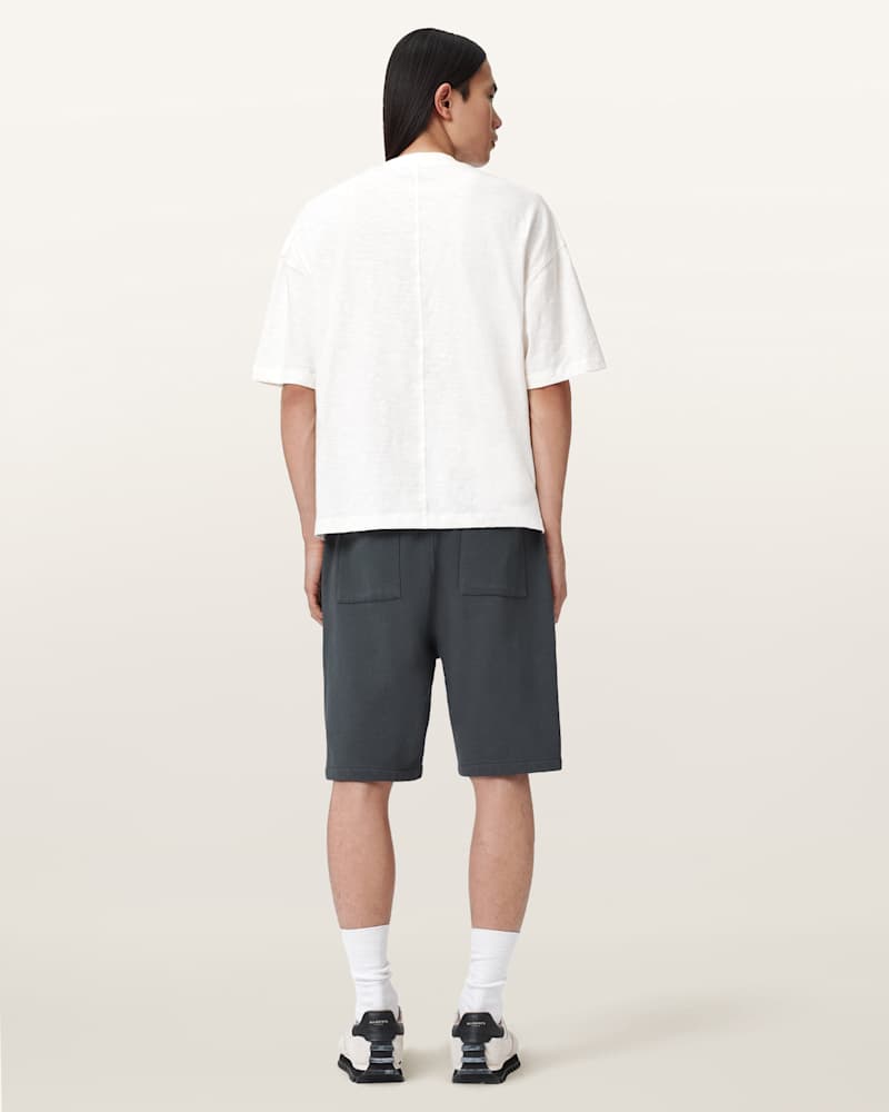 Emblem Mid Rise Cotton Sweat Shorts