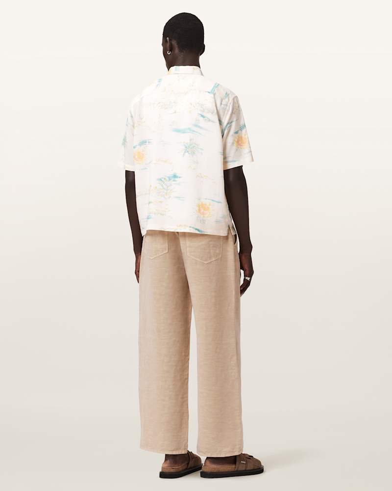 Korten Loose Fit Linen Blend Trousers