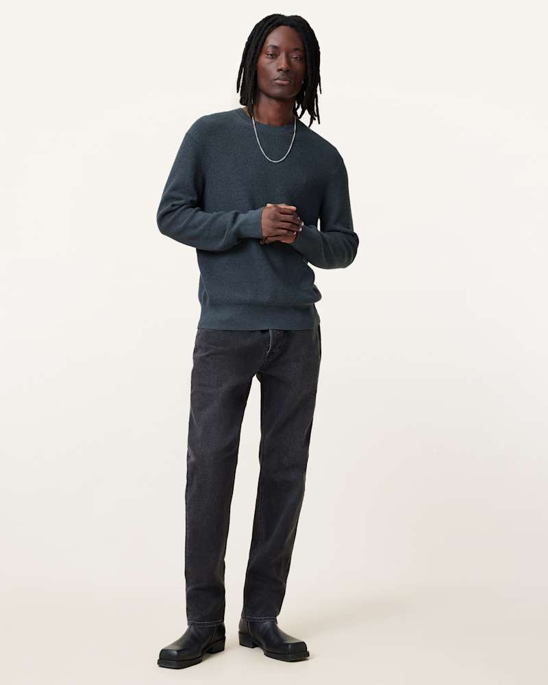 Aspen Waffle Texture Crew Neck Ramskull Jumper