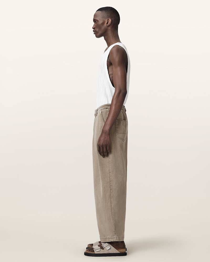 Becco Tapered Leg Pleated Trousers