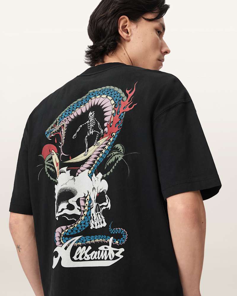 Snakepit Oversized Short Sleeve Graphic T-Shirt 