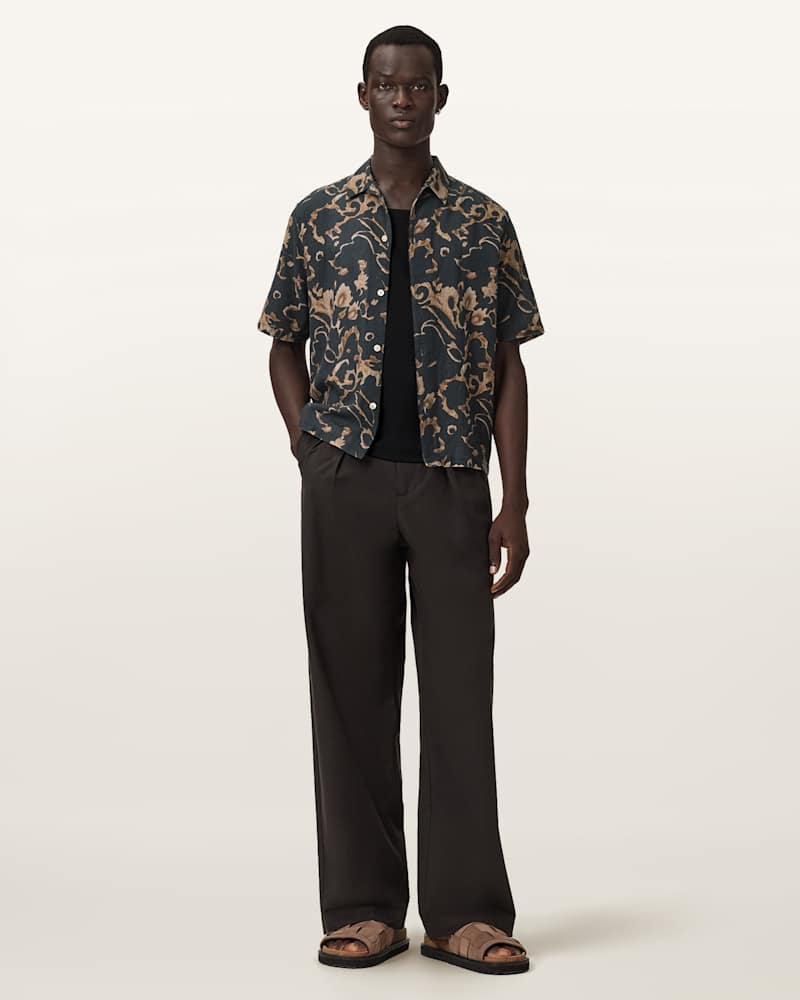 Fortune Short Sleeve Linen Blend Boxy Shirt