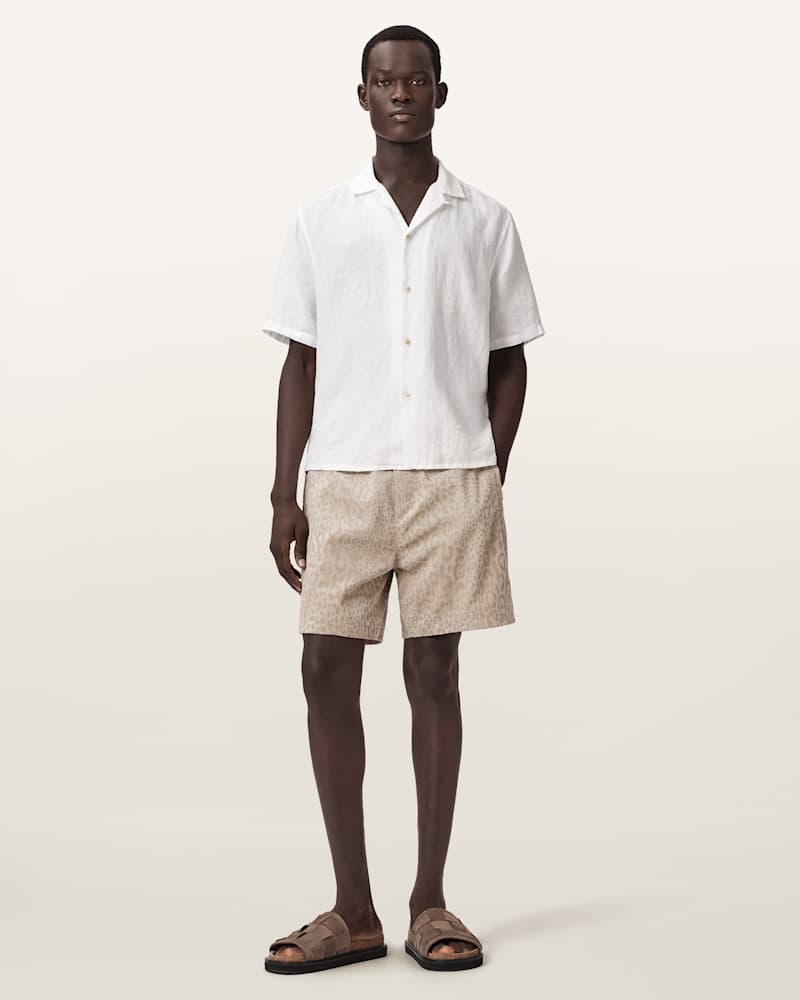 Sepal Short Sleeve Boxy Linen Shirt