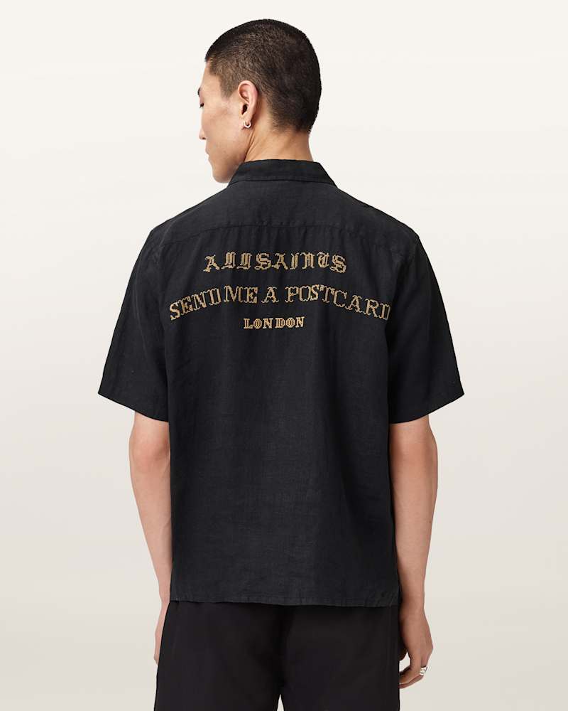 Dunloe Short Sleeve Boxy Linen Shirt