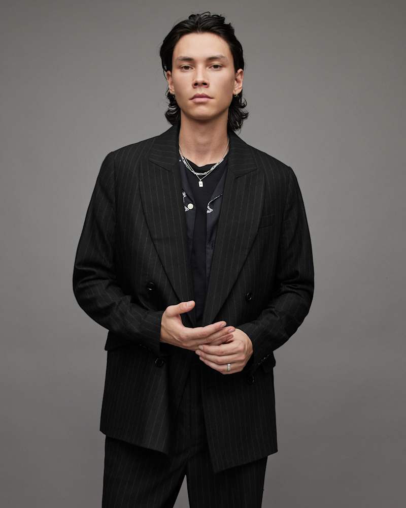 Blues Pinstriped Blazer