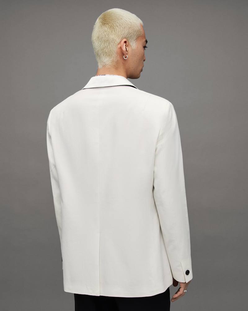 Canis Satin Trim Relaxed Fit Blazer