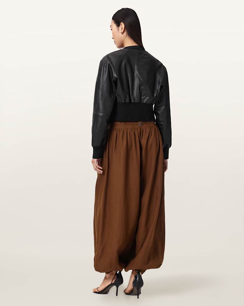 Harrie Linen Blend Baggy Fit Trousers