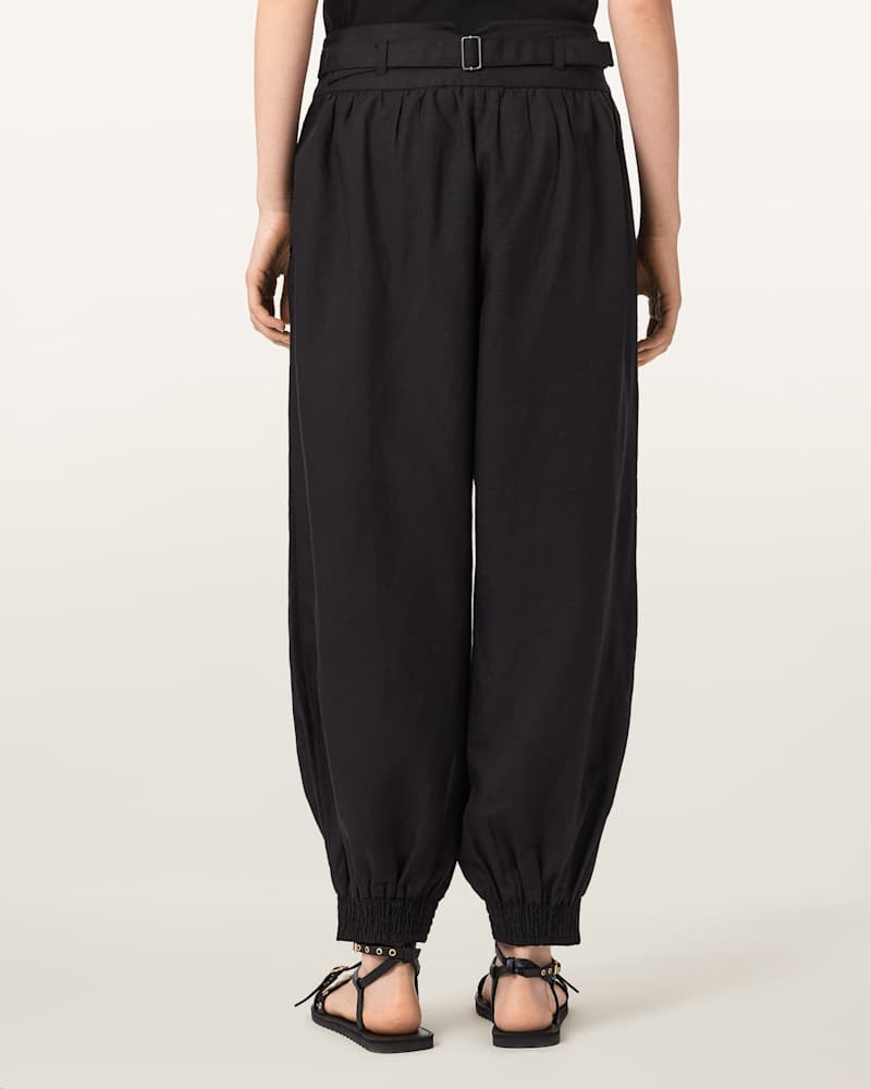 Harrie Linen Blend Baggy Fit Trousers