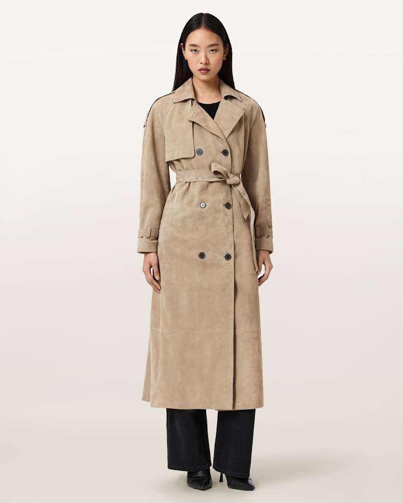 Reed Suede Trench Coat
