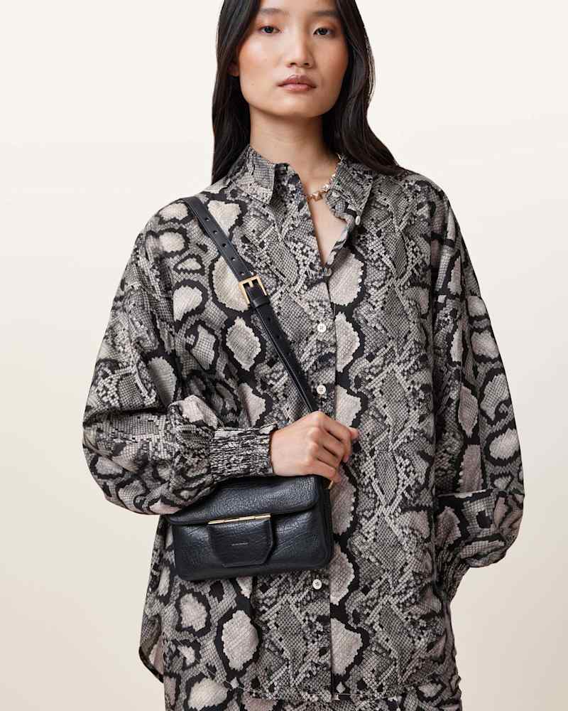 Charli Snake Print Long Sleeve Shirt