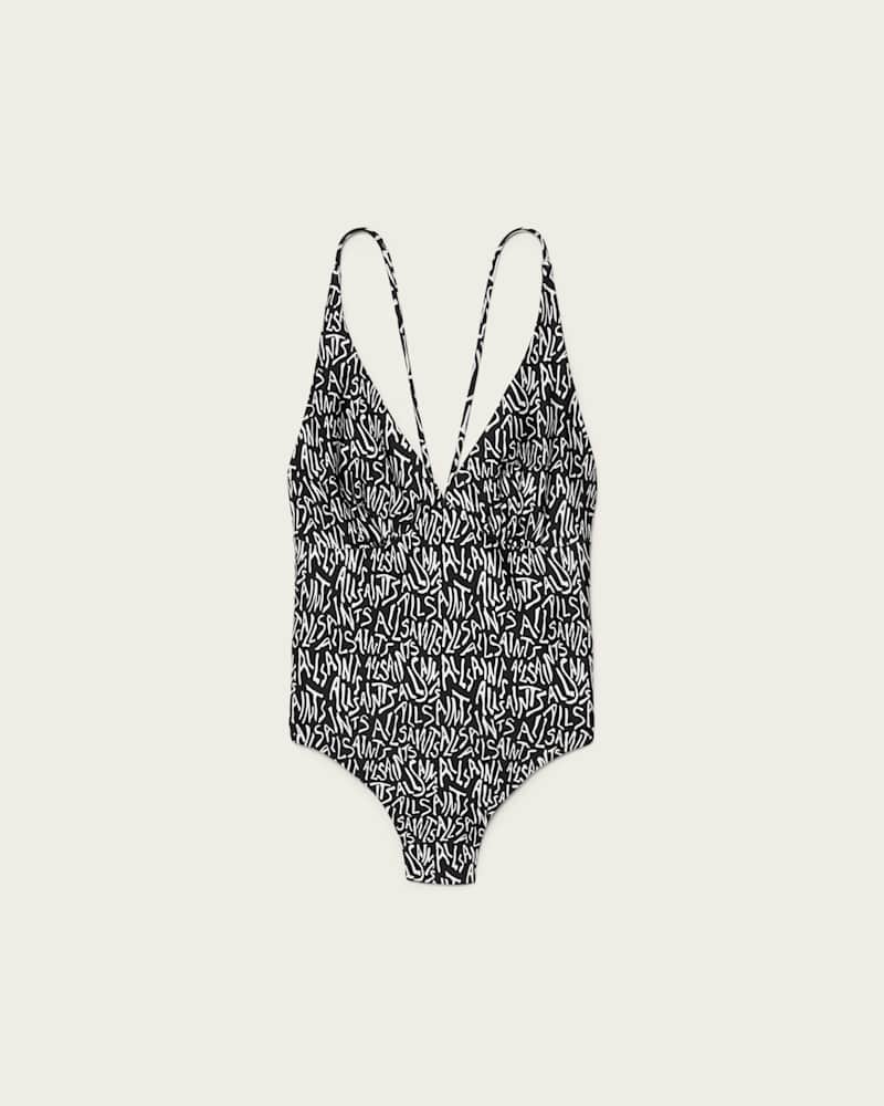 Saph Animal Print V-Neck Swimsuit