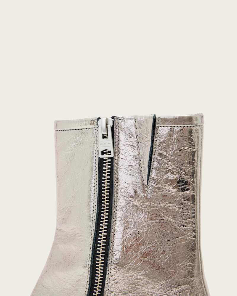 Avril Leather Metallic Boots