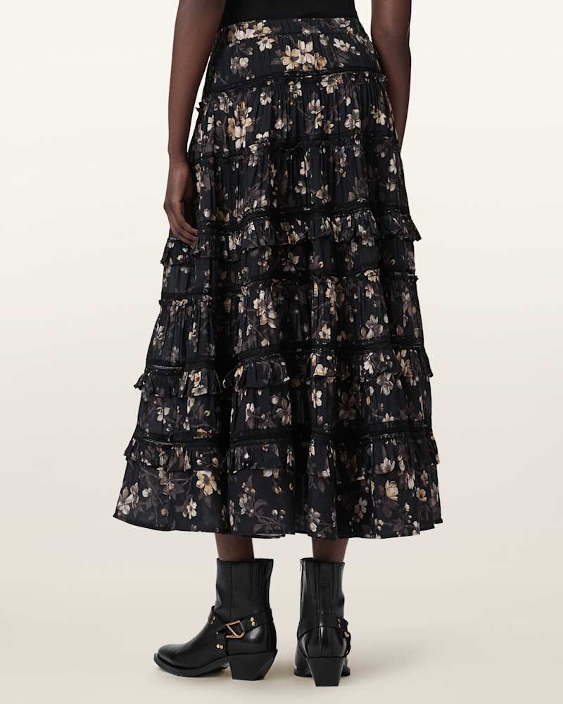 Talia Printed Midi Skirt