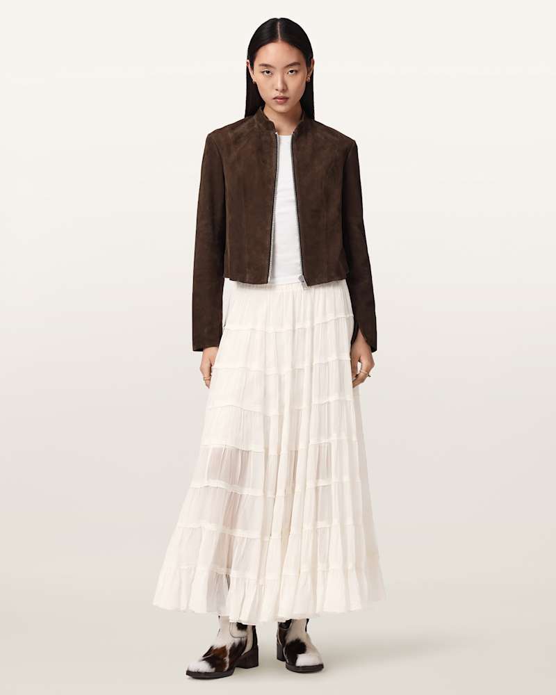 Eva Tiered Midi Skirt