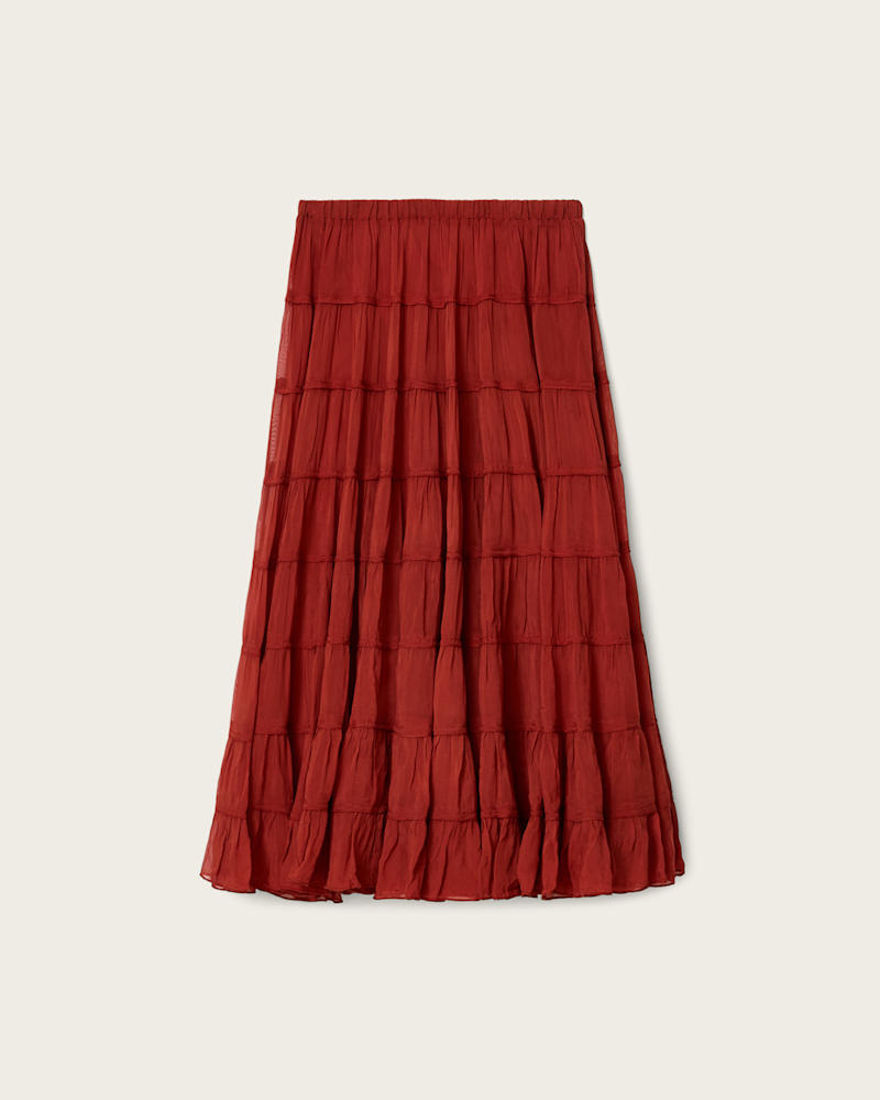 Eva Tiered Midi Skirt