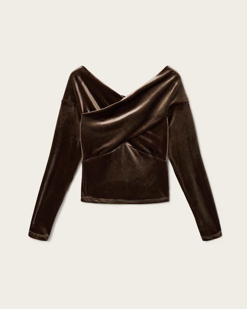 Delta Velvet Wrap Top