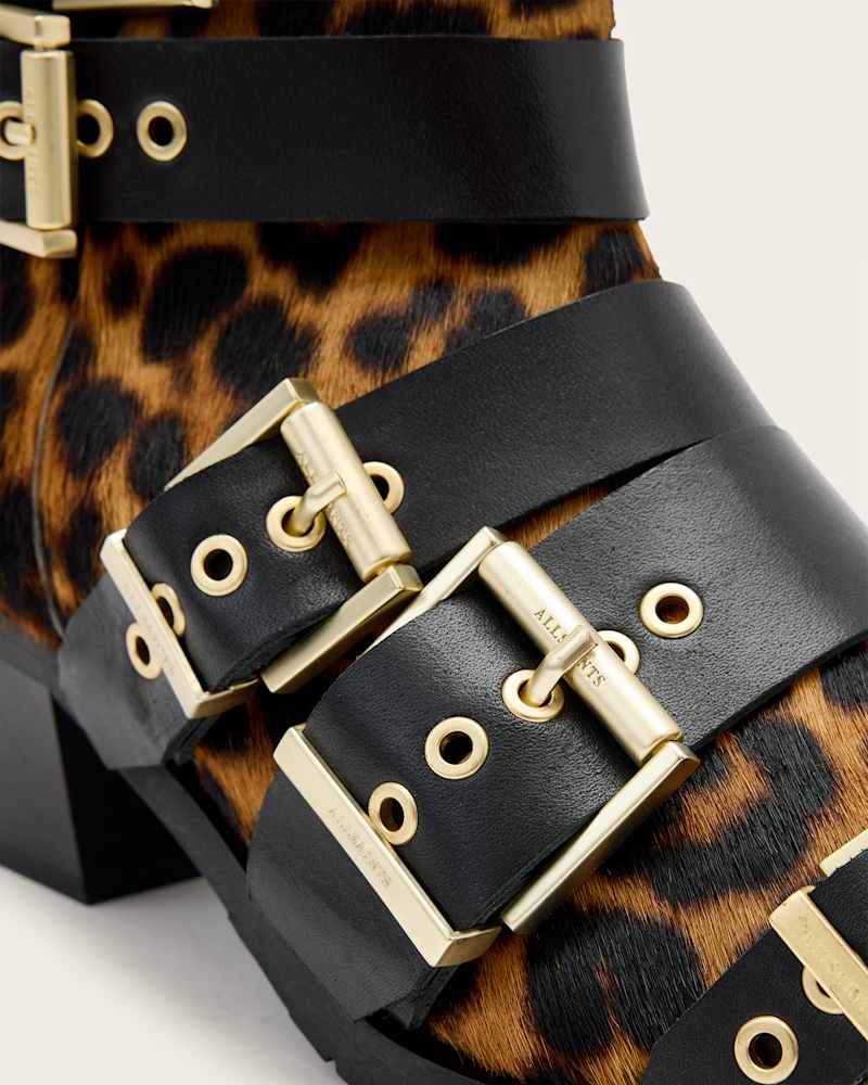 Jane Buckle Pointed Leather Boots