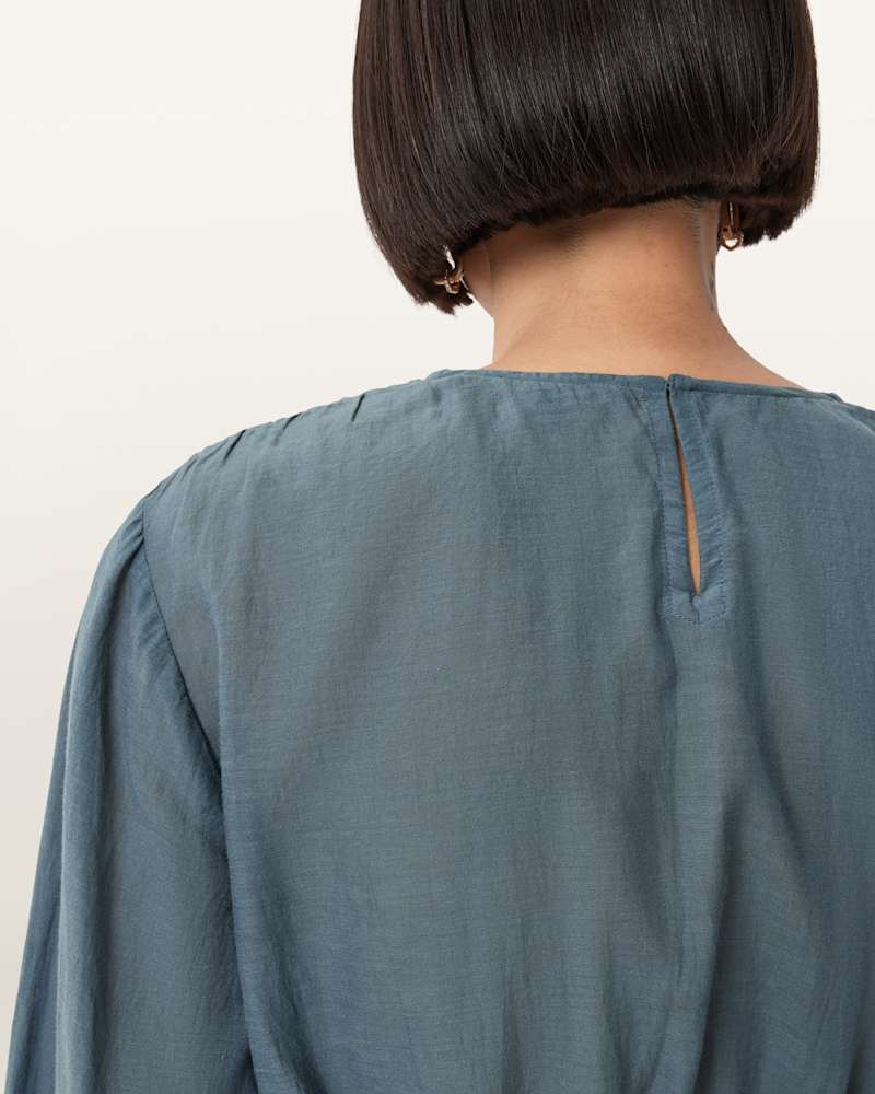 Melani Round Neck Gathered Top