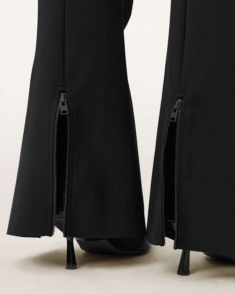 Rebecca Zip Flared Trousers