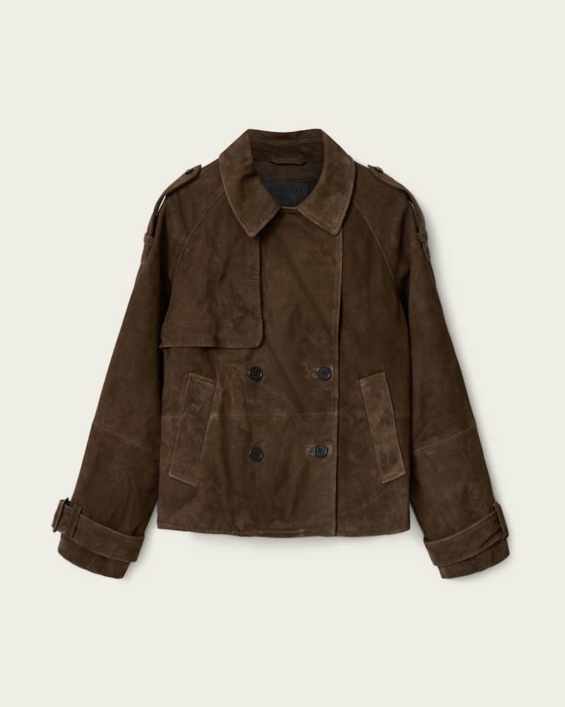 Reya Cropped Suede Mac 